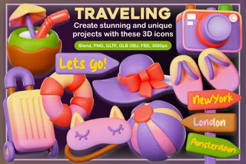 De viaje Paquete de Icon 3D