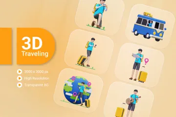 Viajante Pacote de Illustration 3D