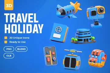 Viajar Paquete de Icon 3D