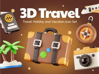 Viajar 3D Icon Pack