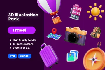 Viajar Paquete de Icon 3D