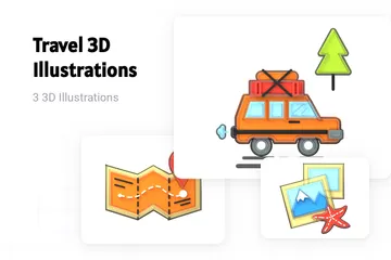 Viajar Paquete de Illustration 3D