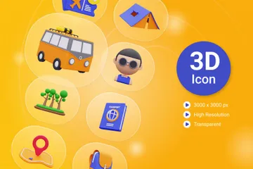 Viajar Paquete de Icon 3D