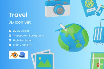 Viajar Paquete de Icon 3D