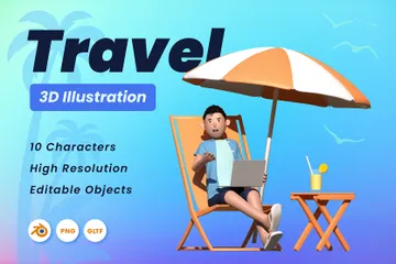 Viajar Paquete de Illustration 3D