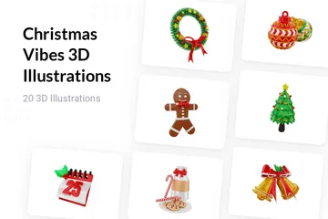 Vibraciones navideñas 3D Illustration Pack