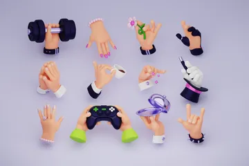 Vida de la mano Paquete de Icon 3D
