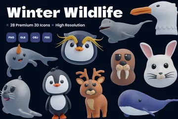 Vida Selvagem de Inverno Pacote de Icon 3D