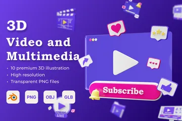 Vídeo y multimedia Paquete de Icon 3D