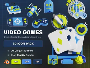 Jogos de vídeo Pacote de Icon 3D