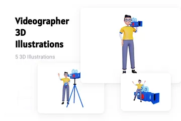 Videographer 3D Illustration Pack