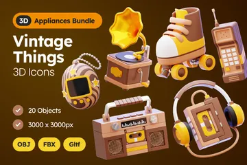 Vintage Things 3D Icon Pack