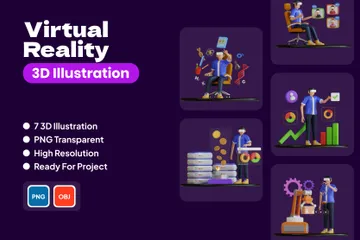 Virtual Reality 3D Illustration Pack