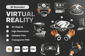 Virtual Reality 3D Icon Pack