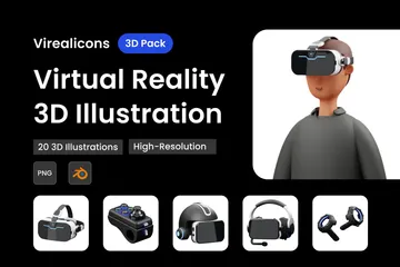 Virtual Reality 3D Icon Pack