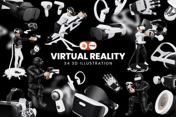 Virtual Reality 3D Icon Pack