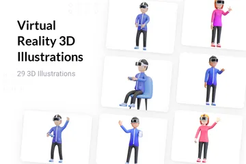 Virtual Reality 3D Illustration Pack