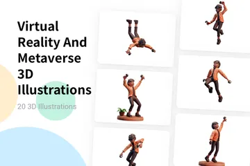 Virtual  Reality And Metaverse 3D Illustration Pack