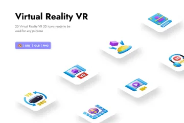 Virtual Reality VR 3D Icon Pack