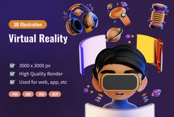 Virtuelle Realität 3D Icon Pack