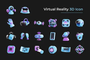 Virtuelle Realität 3D Icon Pack