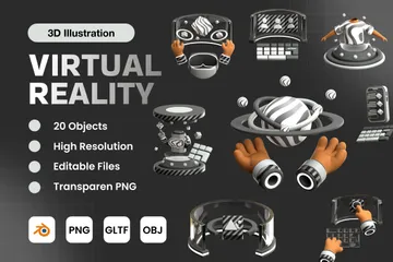 Virtuelle Realität 3D Icon Pack