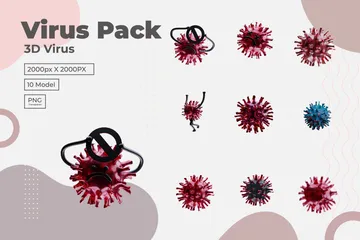 Virus 3D Icon Pack