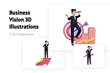 Visão de Negócios Pacote de Illustration 3D