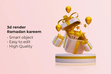 Salutation du Ramadan Pack 3D Illustration