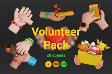 Volunteer 3D Icon Pack