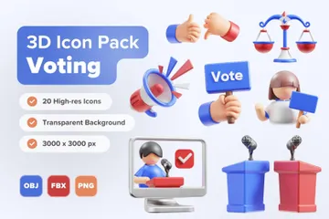 Votação Pacote de Icon 3D