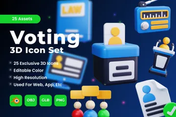 Vote Pack 3D Icon