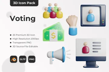 투표 3D Icon 팩
