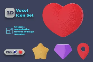 Voxel 3D Icon Pack