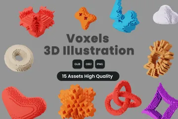 Voxels Pacote de Icon 3D