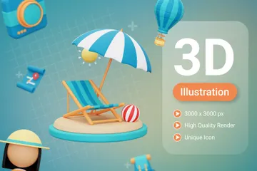 Voyage Pack 3D Illustration