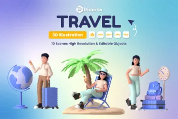 Voyage Pack 3D Illustration