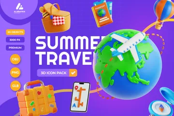 Voyage d'été Pack 3D Icon