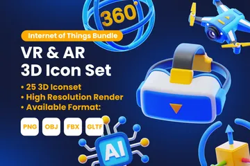 VR & AR 3D Icon Pack