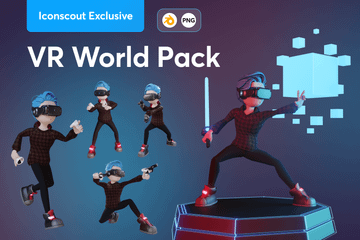 VR World 3D Illustration Pack