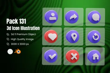 Vrai bâton Pack 3D Icon