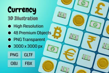 Währung 3D Icon Pack