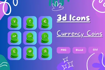 Währung Green Coin 3D Icon Pack