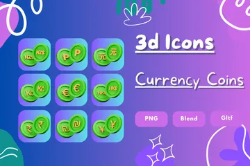 Währung Green Coin 3D Icon Pack