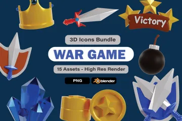 전쟁 게임 3D Icon 팩