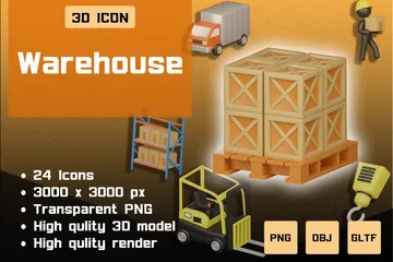 Warehouse 3D Icon Pack
