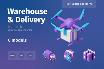 Warehouse & Delivery 3D Illustration Pack