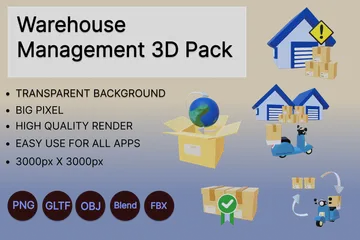 Warehouse Management 3D Icon Pack