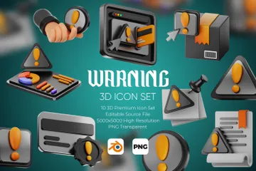 Warning 3D Icon Pack