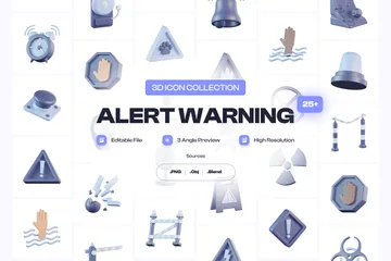 Warning Hazard 3D Icon Pack